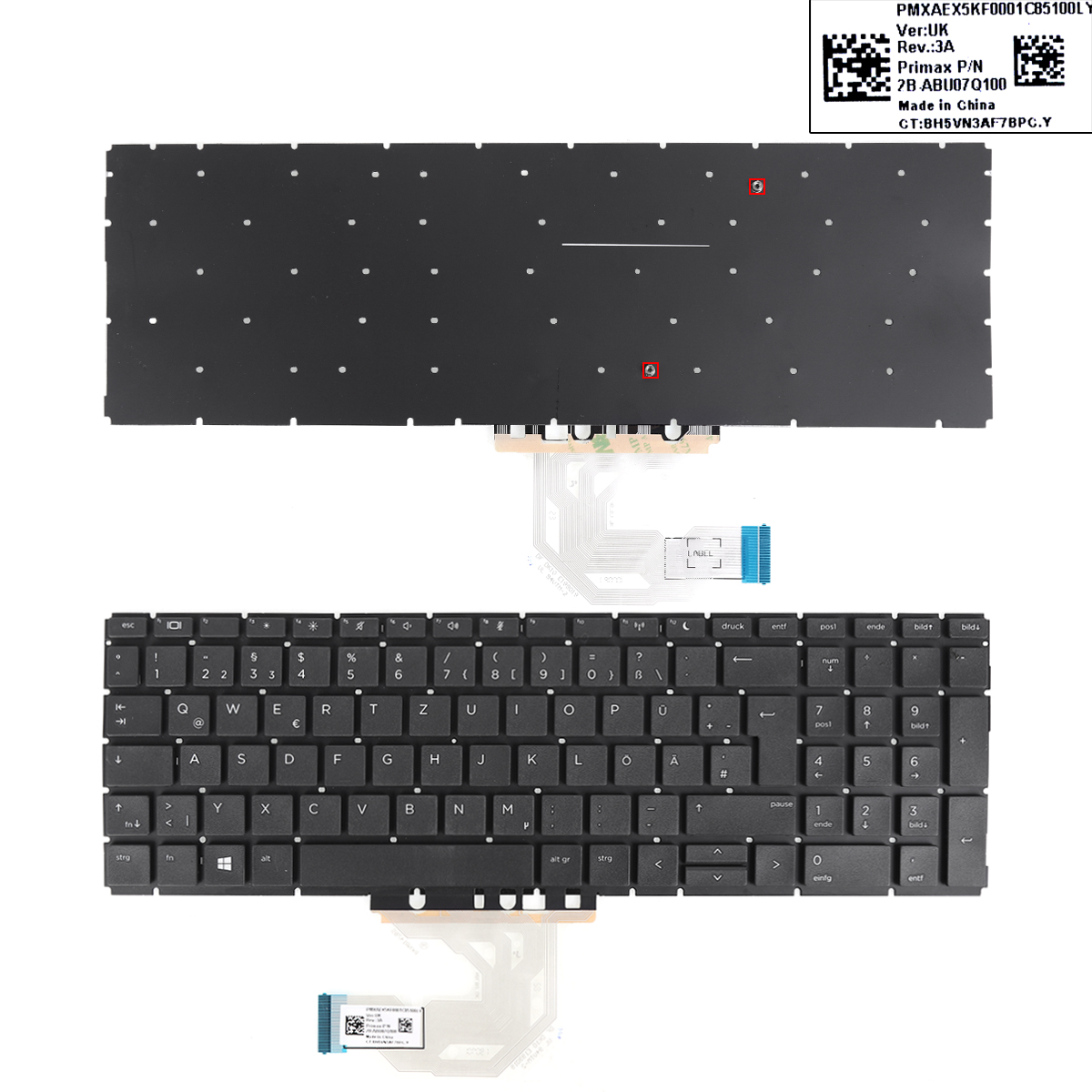 Picture of New Replacement Laptop Keyboard For HP Probook 450 G6 455 G6 450R G6 BLACK(without FRAME)win8 GR Layout